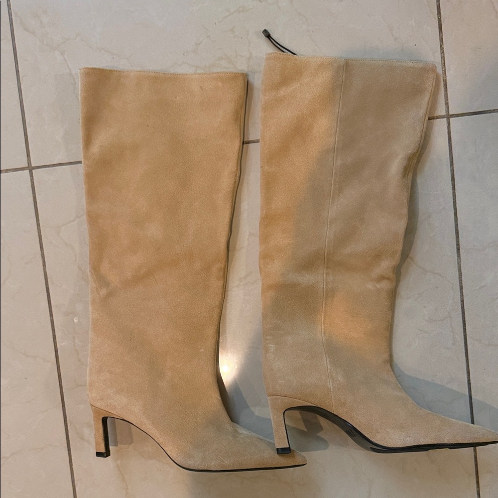 Zara Elegant Tan Knee-High Women's Boots